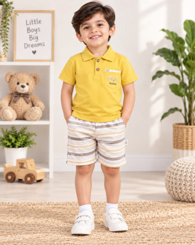 Boys Polo T-Shirt & Shorts Set for Kids