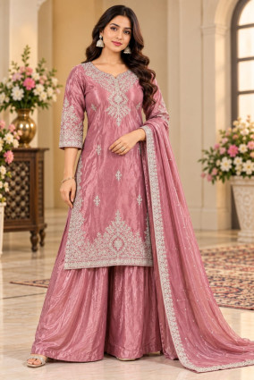 Vaani Fashion Falak-B2 Embroidered Ladies 3-Piece Sharara Suit with matching Dupatta