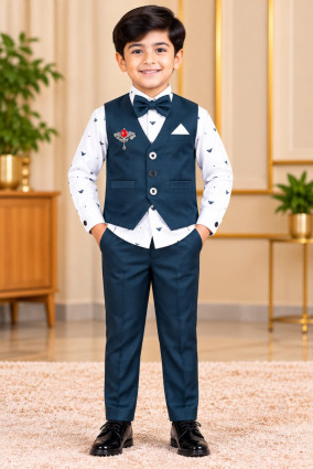 Boys Premium 3-Piece Formal Waistcoat Suit - 16
