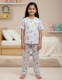 Girls Cotton Printed T-Shirt and Pant Set