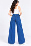 Women's Dark Blue High-waist wide Leg Jeans