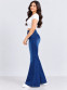 Women's Royal Blue High-Waist Jeans