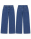 Women's Dark Blue High-waist wide Leg Jeans