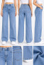 Girls Light Blue Straight Fit Jeans