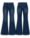 Women's Dark Indigo high-Waist Flared Jeans 1