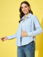 Women’s Cotton Striped Oversized Long Sleeve Button-Down Shirt