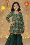 Printed Rayon Sharara Set for Kids (Party Wear, 4-10 Years)