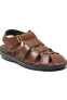 Men Tan Solid Leather Sandal