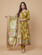 women's Floral Printed Anarkali Suit with Dupatta