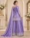 Olive Green Embroidered Fandy Silk Sharara Suit with Dupatta