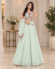 Mint Bloom Embroidered Sharara Set