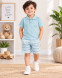 Boys Polo Tshirt & Striped Shorts Set