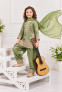 Girls Embroidered Suit with Dupatta