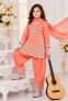 Girls Embroidered Suit with Dupatta XL