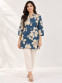 Women's Floral Printed Short Kurti