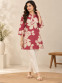Women's Floral Printed Short Kurti