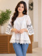 Women's Lace Detail Flared Top