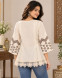 Women's Lace Detail Flared Top