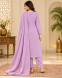 Women's Lavender  Embroidered 3-piece kurta Dupatta set