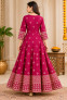 Women's Magenta Anarkali Frock Gown
