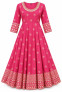 Women's Magenta Anarkali Frock Gown