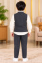 Boys Brown Waistcoat 3-piece Formal Suit Set 22-26